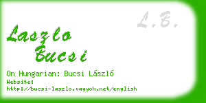 laszlo bucsi business card