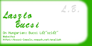 laszlo bucsi business card